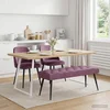 Klop s gumbnim oblazinjenjem Vijolična 110 x 40 x 46 cm Žamet