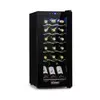 Klarstein Shiraz 18 Slim Uno, vinoteka, 50 l, 18 boca, touch screen, 138 W, 5 – 18 °C, crna
