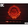 Black Cut 3D Lampa Grb Jugoslavije RGB
