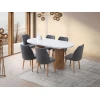 Hanah Home Trpezarijski sto Gusto - 2951, 180x77x90 cm, Beli