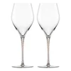 Set of 2 red wine glasses, crystalline glass, 480 ml, Eggplant, Spiri