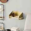 Hanah Home Zidna polica Medium Arm, 40x20x19 cm, Zlatna boja