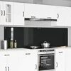 Kuhinjski zid 2 pcs Crna 110 x 60 cm Staklo otporno na udarce