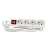 Podaljševalni kabel s stikalom 4 vtičnice 3m bel 64063
