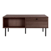Temno rjava klubska mizica v hrastovem dekorju 50x100 cm Kyoto – House Nordic