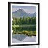 Plakat s paspartujem čudovita gorska panorama z jezerom - 20x30 no frame