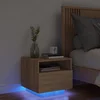 Vidaxl vidaXL Nočna omarica z LED osvetlitvijo sonoma hrast 40x39x37 cm