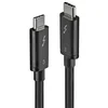 Lindy Thunderbolt 3 kabel, USB-C, 0.5 m, črn