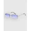 Dot Dash Rayline Shiny Silver Sunglasses gradient blue