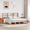 Krevet s regalom za knjige bez madraca 180x200 cm masivno drvo