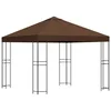 Gazebo 3 x 3 m Smeđa Poliester i čelik 190 gsm