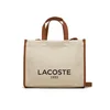 Lacoste Nakupovalne torbe HERITAGE CANVAS ZIPPE Bež