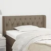 Vidaxl vidaXL Vzglavje postelje s krilci, sivo-rjavo, 93x16x78/88 cm, blago