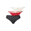 Hunkemöller Tangice živo rdeča/črna/bela