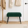 Klop s gumbnim oblazinjenjem Temno zelena 60 x 40 x 45 cm Žamet