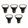 Komplet 5 GU10 LED svetilka črna 7W 610 lm 3000K