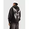 Ninth Hall Silverscreen Spirit Boxy Zip moški pulover s kapuco black