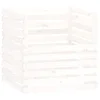 Vidaxl Kompostnik bel 80x80x78 cm trdna borovina