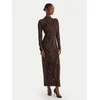 ACCESS FASHION Cocktail obleka 54-3352-0006 Rjava Slim Fit