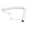 TC4P4CS-2M-W Gembird Telefonski kabl spiralni za slusalicu, RJ10 (4P4C), 2m, white