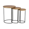 Eglo 424053 - SET 3x pomoćnih stočića TOWADA braon/crna