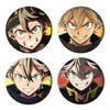Set bedževa Anime Black Clover, 37 mm, 6 kom