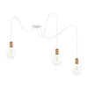 Luster na sajli MIROS 3xE27/60W/230V u obliku pauka, bela/bakrena