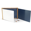 Jeujura Lesena trikrilna večnamenska tabla 156x43 cm z dodatki