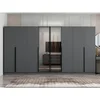Hanah Home ormar sa reflektujućim staklom Nisa 20600, 360 cm, antracit