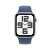 Apple Watch SE GPS 40mm Silver Aluminium Case with Denim Sport Band - M/L