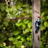 Aberto Design Dekorativna figura Bird on the branch 28, 20x45 cm, 1.5 mm, Bela