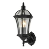 Spoljna zidna lampa fenjer 1 x E27, crna, aluminijum i staklo, IP44