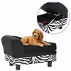 Sofa za pse crna 57 x 34 x 36 cm plišana