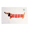 Rdeča-bela kopalniška preproga 83x52,5 cm Sausage Dog - Rex London