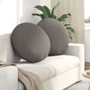 Jastučići za sjedenje 2 pcs Sivo-smeđa O80 x 29 cm tkanina