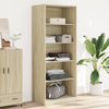 vidaXL Garderobna omara sonoma hrast 80x50x200 cm inženirski les