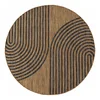 Črna/rjava okrogla notranja in zunanja preproga o 80 cm Mira 1453 – Ayyildiz Carpets