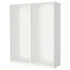 PAX 2 okvira garderobera, bela, 200x58x236 cm