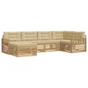 Set vanjskih sofa s jastukom 6 pcs Bijela i bež Poliester