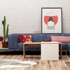 Hanah Home Klub sto Nuguso 90x42x40cm Hrast-Beli