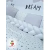 Bubamara037 Pletenica za krevetac, trostruka 180cm, Bela
