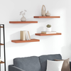 Polica na zidu 4 pcs Crvena 60 x 23 x 4 cm Konstruirano drvo
