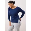 Trendyol Curve Ženska bluza Tbbaw26Af00108, Tamnoplava