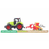 Traktor s prikolico za sejalnico