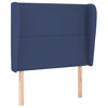 Vidaxl Vzglavje z ušesi modro 103x23x118/128 cm blago