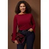 Trendyol Curve Ženska bluza Tbbaw26Af00103, Bordo