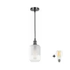 BRILAGI - LED luster na sajli RETRO GLASS 1xE27/60W/230V prečnik 14 cm crna/bela