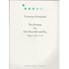 GEMINIANI:TWO SONATAS FOR ALTO RECORDER AND B.C. OP.1 NO.7 & 10