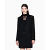 Armani Exchange za ženske. XW000716AF16206UC001 Črni plašč Caban (S), Črna, Priložnostno, Volna, Classic