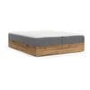 Siva/v naravni barvi boxspring postelja s prostorom za shranjevanje 160x200 cm Faro – Maison de Reve